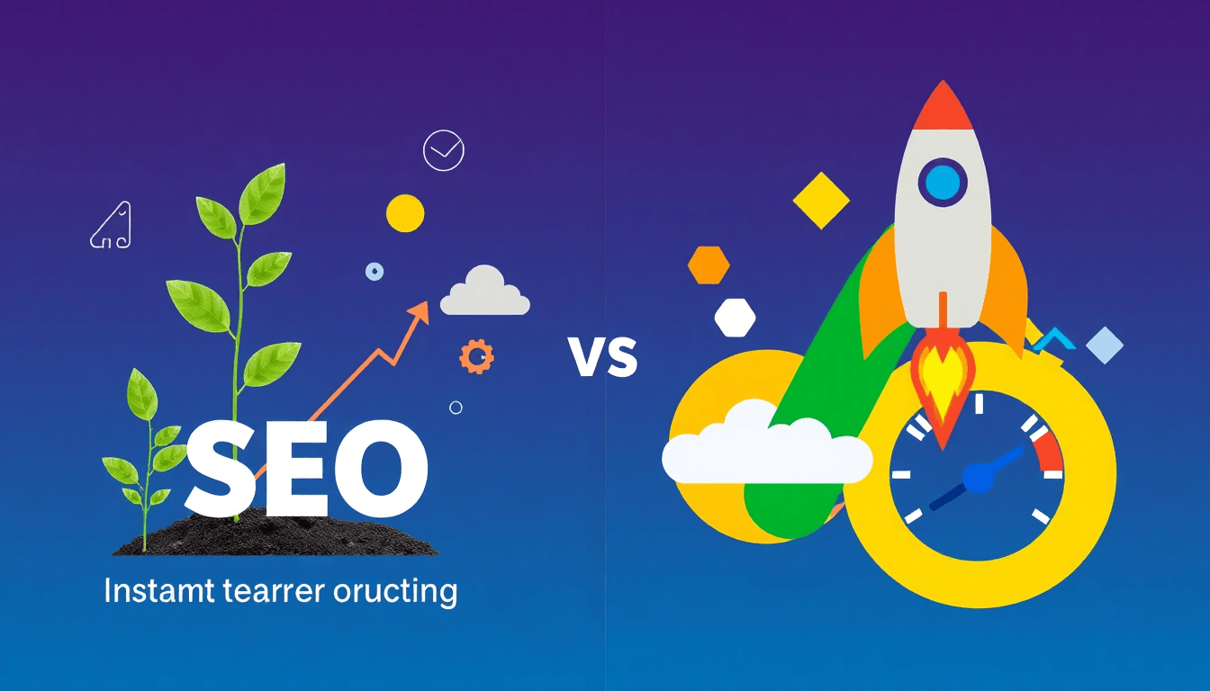 الفرق بين التسويق طويل المدى عبر SEO والتسويق الفوري عبر Google Ads